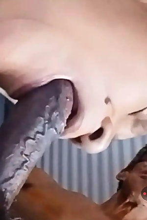 Close up sucking