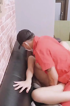 Naked at Home, Four Men Gangbang Big Tits Asian