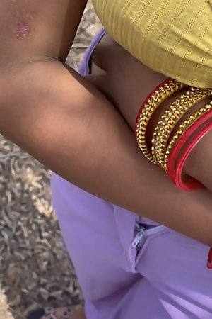 The hottest & sexy bhabi of the village called her husband's friend in the forest and extracted her water.