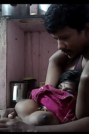 Tamil Indian village house wife and housband hot kissing and romantic movement