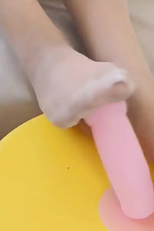 MILF Foot Job with Pantyhose on