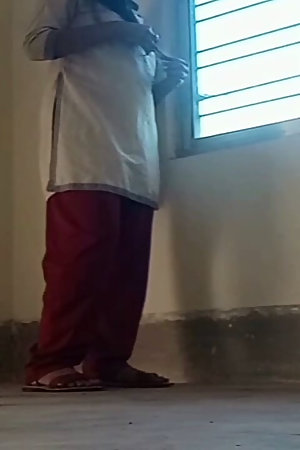 Real student make doggy style duck at college campus