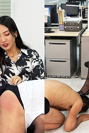 Otk Spanking by Sadistic Female Boss. the Female Boss Enjoys Punishing Employees Who Make Mistakes on a Daily Basis